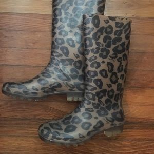 Coach Leopard Rain Boots